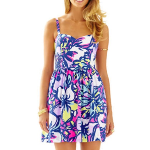 Lilly Pulitzer Dresses & Skirts - Lilly Pulitzer Christine dress XS 0 tropical print